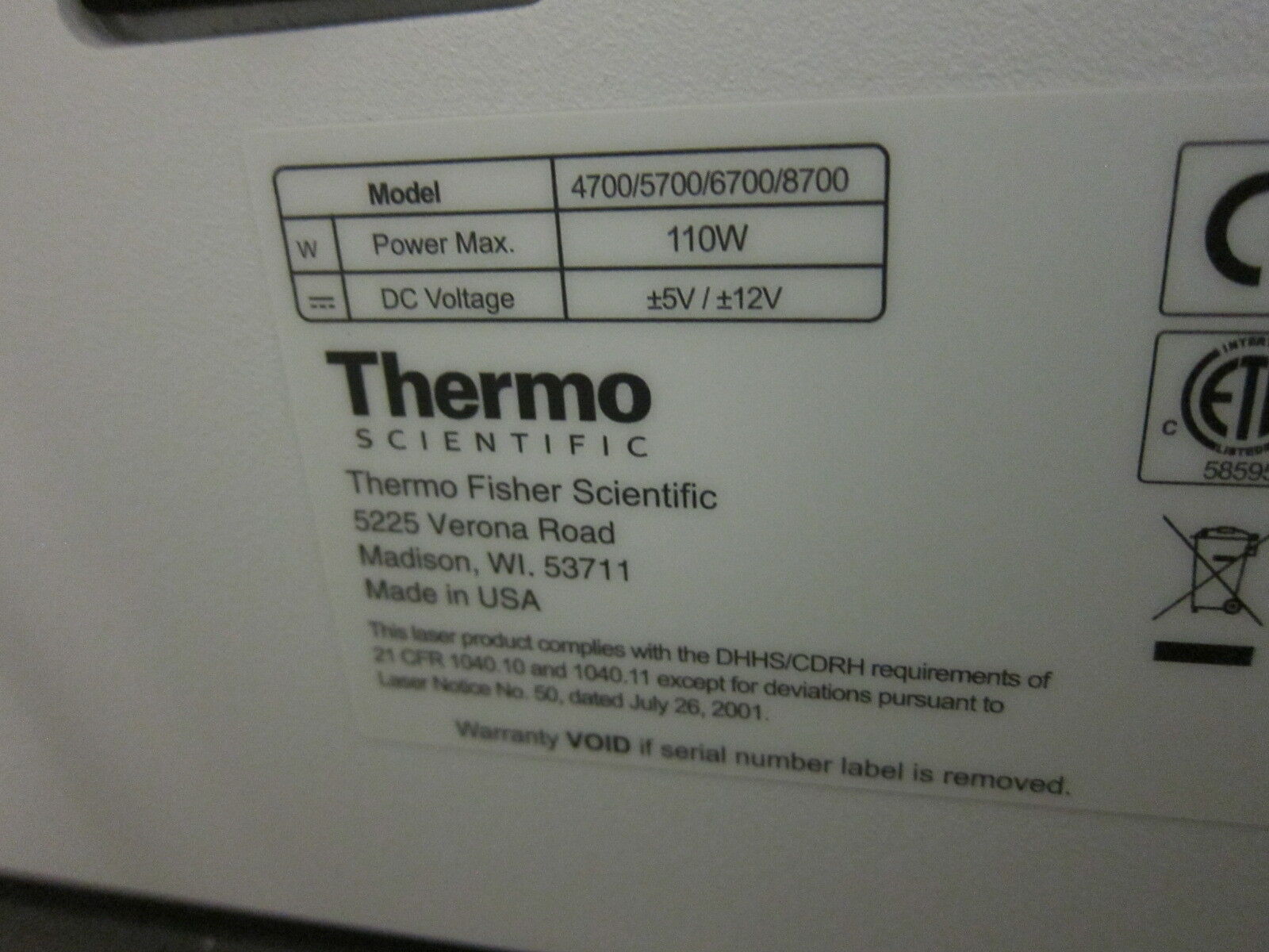 Used THERMO SCIENTIFIC NICOLET 6700 FT-IR SPECTROMETER, MAP300 and Wafer Stage