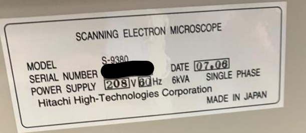 Used 2007 Hitachi S-9380-II