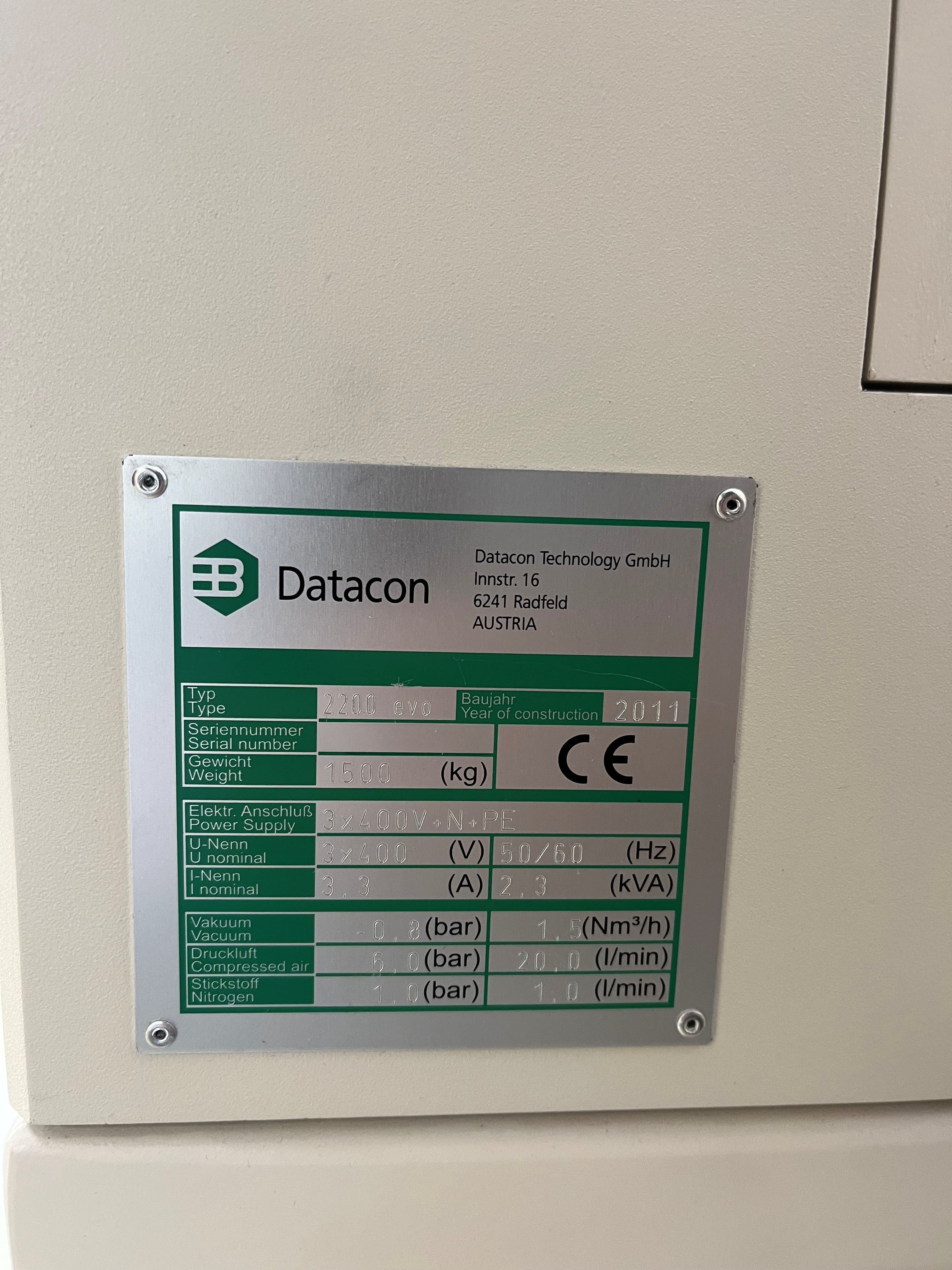 Used 2011 Datacon 2200 evo Pick&Place machine