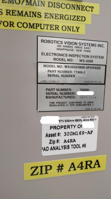 Used 2003 RVSI ws3500/3800 upgrade