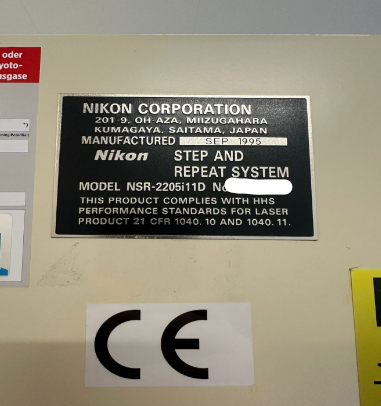 Refurbished 1995 NIKON i11D Nikon Stepper