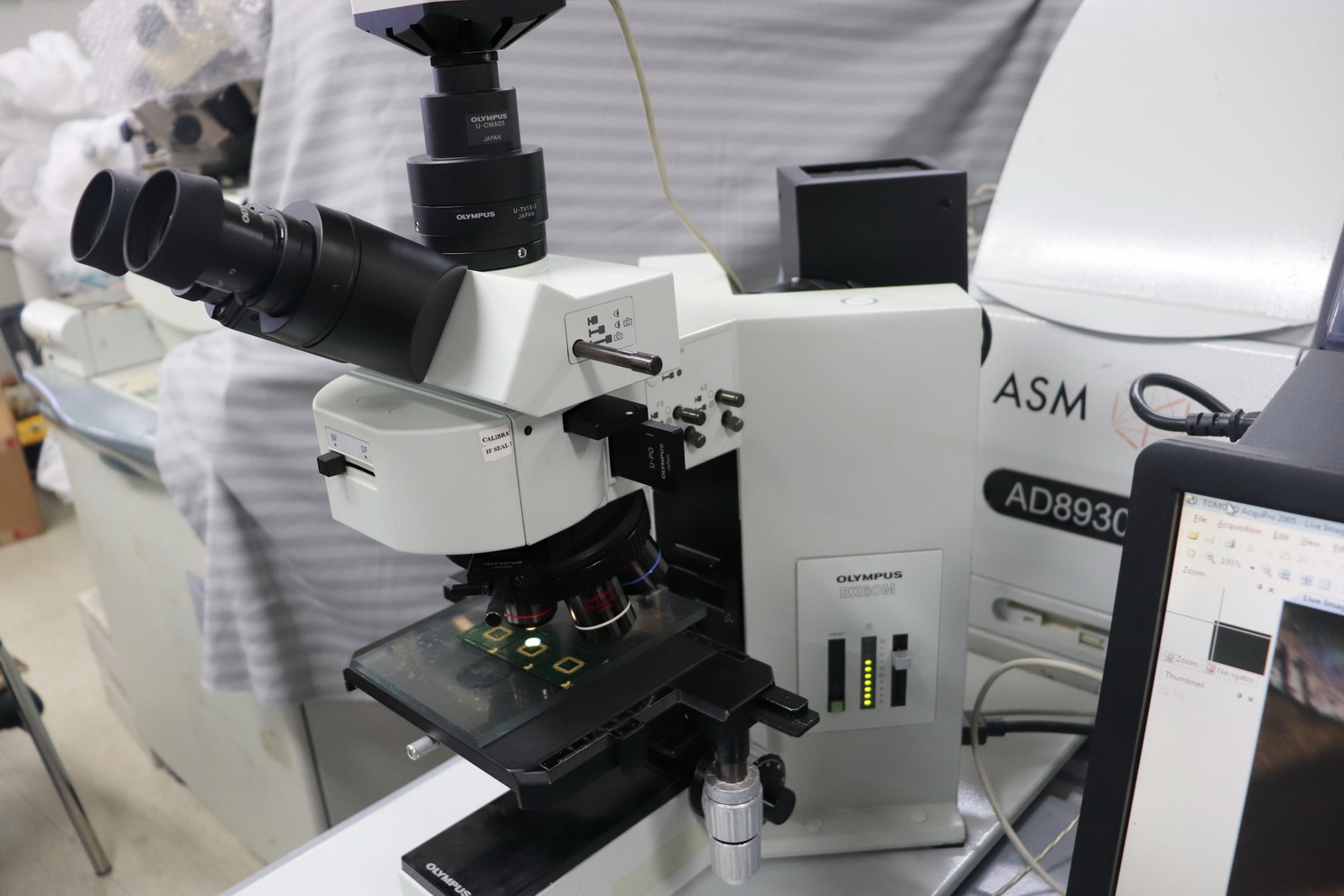 Used OLYMPUS BX60MF5 Trinocular Microscope