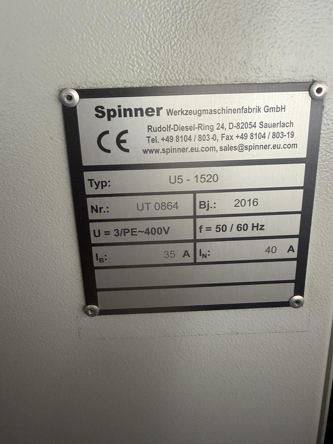 Gebraucht Universal Bearbeitungszentrum Spinner U5-1520