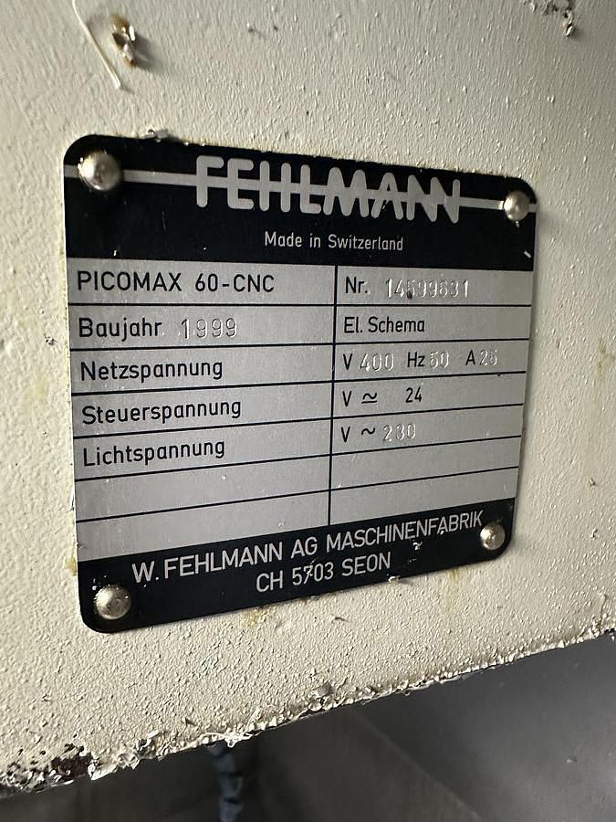 Used Vertikales Bearbeitungszentrum Fehlmann Picomax 60 CNC