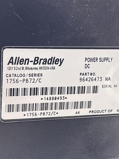 Used Allen-Bradley 1756-PB72/C 1756-A13 Ser B