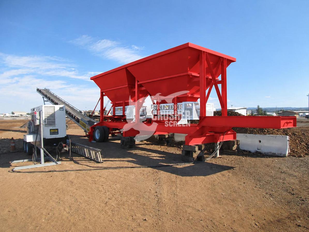 Used NEW ROCK SYSTEMS 108-2P PORTABLE 2 BIN BLENDING HOPPER