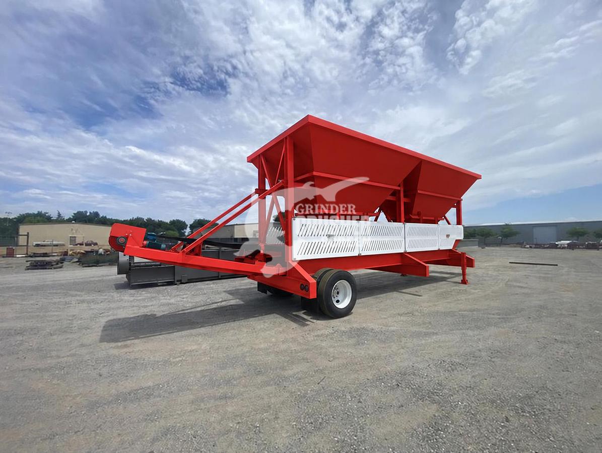 Used NEW ROCK SYSTEMS 108-2P PORTABLE 2 BIN BLENDING HOPPER