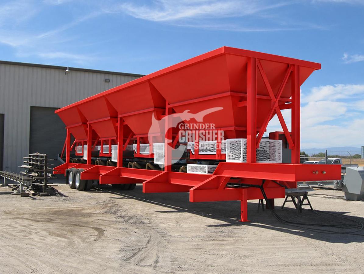 Used NEW ROCK SYSTEMS 108-4P PORTABLE 4 BIN BLENDING HOPPER