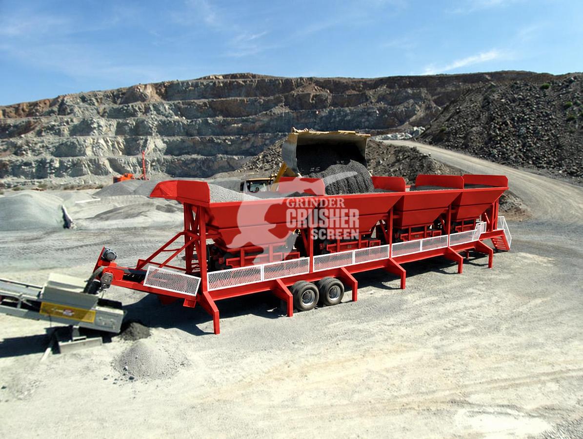 Used NEW ROCK SYSTEMS 108-4P PORTABLE 4 BIN BLENDING HOPPER