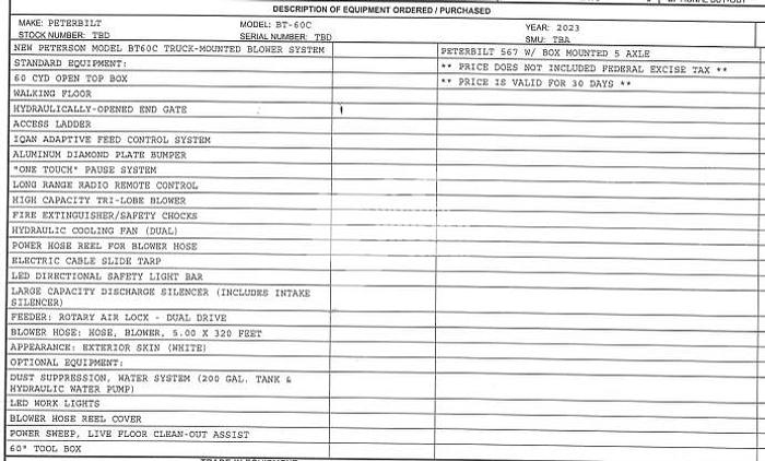 Used 2023 Peterson BT60