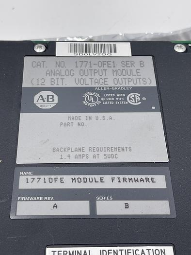 Allen-Bradley 1771-OFE1 Ser B Rev A Ser B