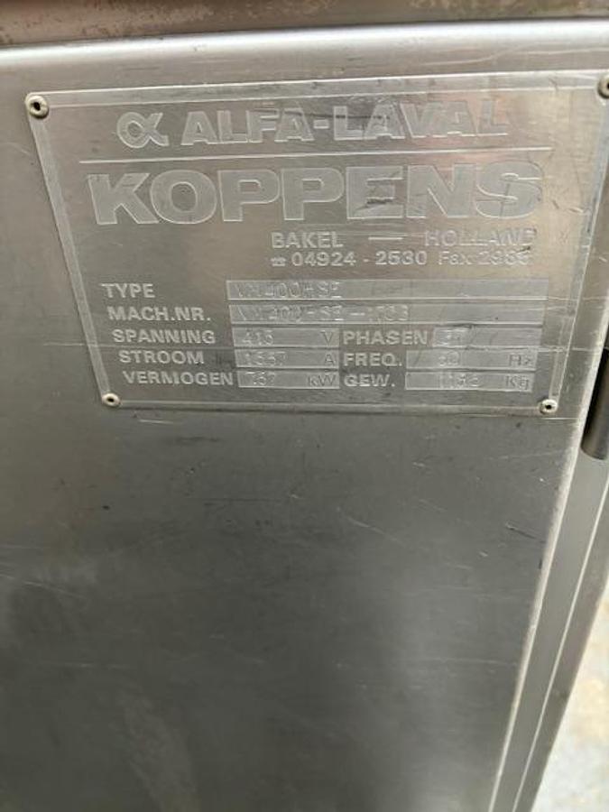Used GEA/KOPPENS 400 HSE