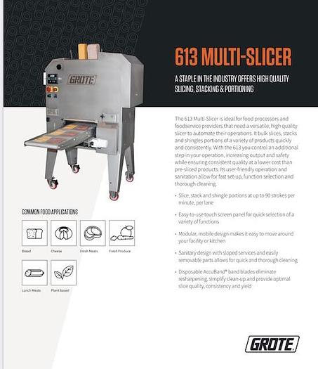 Used Grote 613 Slicer