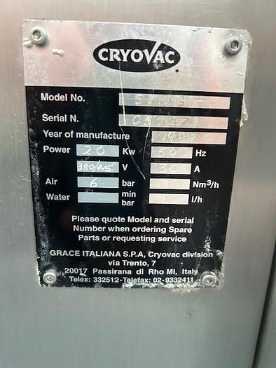 Used Cryovac  Dip Tank