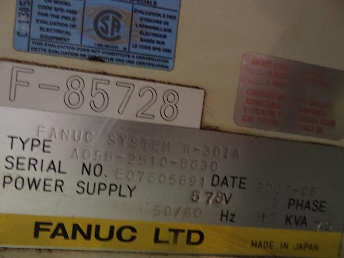 Used FANUC R2000iB/165F 6 AXIS CNC ROBOT W R-30iA CONTROL