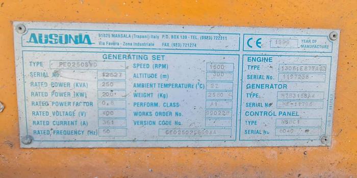Usato 1999 Generator Set PERKINS 1306