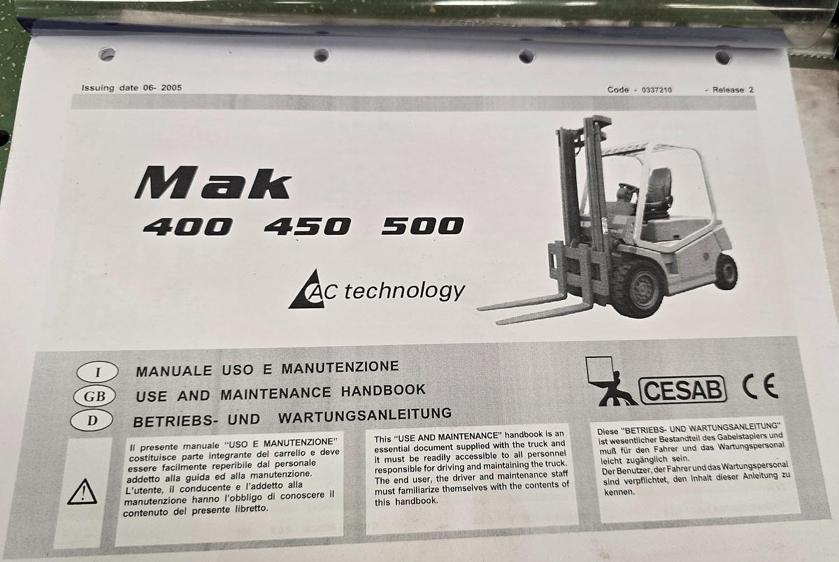 Usato 2007 Carrello Elevatore Elettrico CESAB MAK 500 (50 Q.li) - Electric Forklift