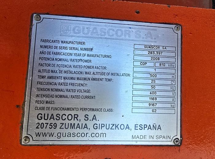 Usato 2008  Generator Cogeneration GUASCOR serie S 16V - 1.190 kva
