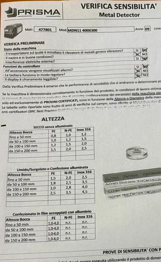 Usato 2010 PRISMA Metal Detector MDN 11