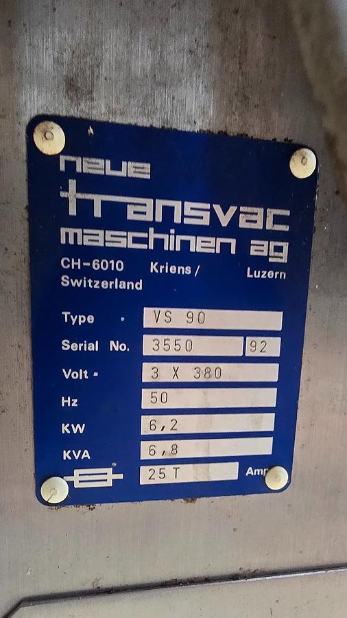 Usato 1995 Linea sottovuoto - Transvac VS 90 e Tunnel Termo-retrazione VC999 - Vacuum packaging and shrink wrapping