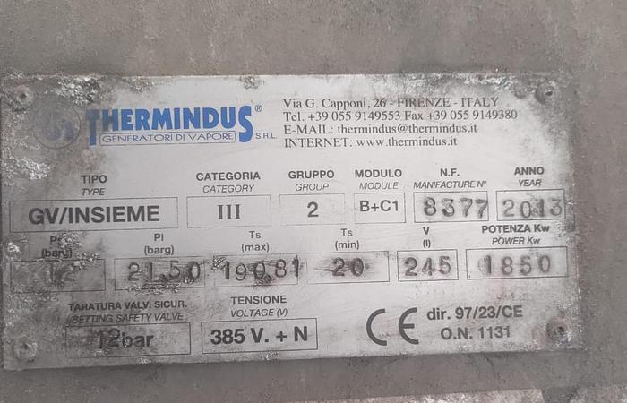Usato 2013 Thermindus GV/Insieme 1850Kw