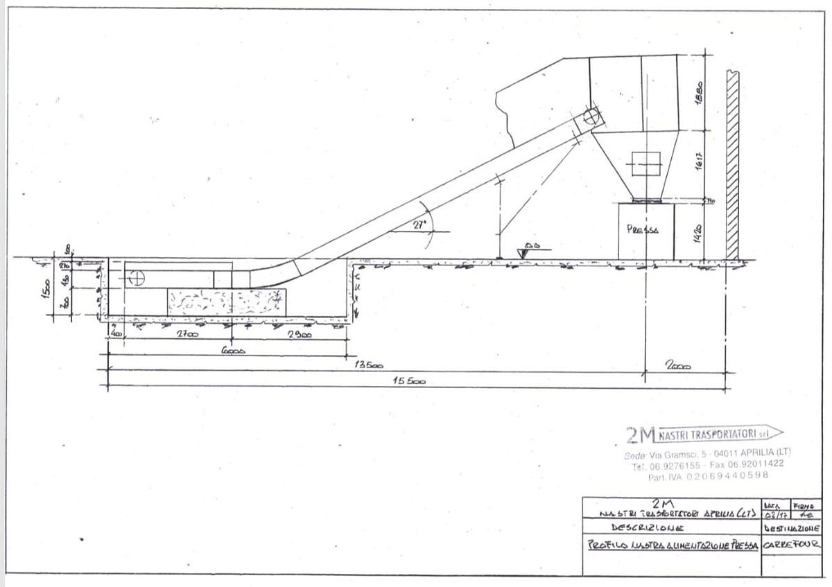 Ricondizionato 2008 Nastro trasportatore SACETI M. 14 - Conveyor belt
