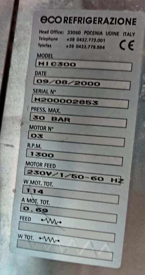 Usato 2000 Refrigerazione cella ECO Refrigerazioni MI - Refrigeration system for cell