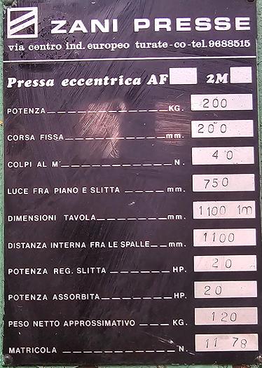 Usato 1994 ZANI PRESSE AF 2M