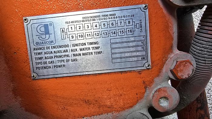 Usato 2008  Generator Cogeneration GUASCOR serie S 16V - 1.190 kva