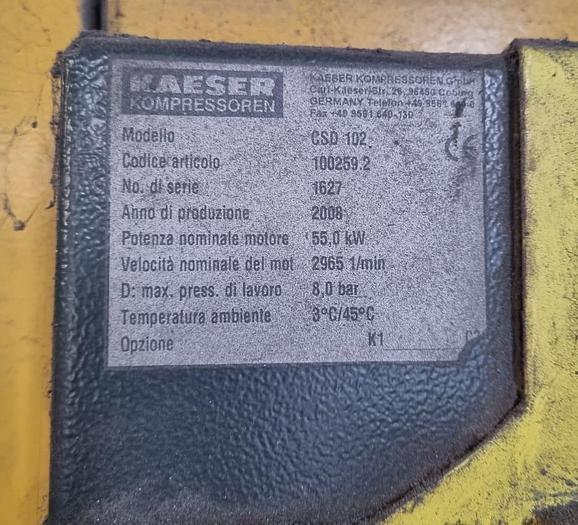 Usato 2008 KAESER Kompressoren CSD 102