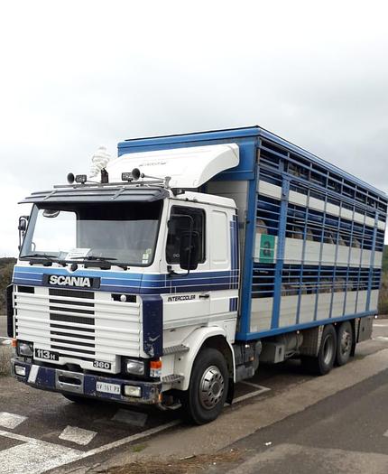 Usato 1989 Autocarro per trasporto animali SCANIA 113 H - Animal transport truck