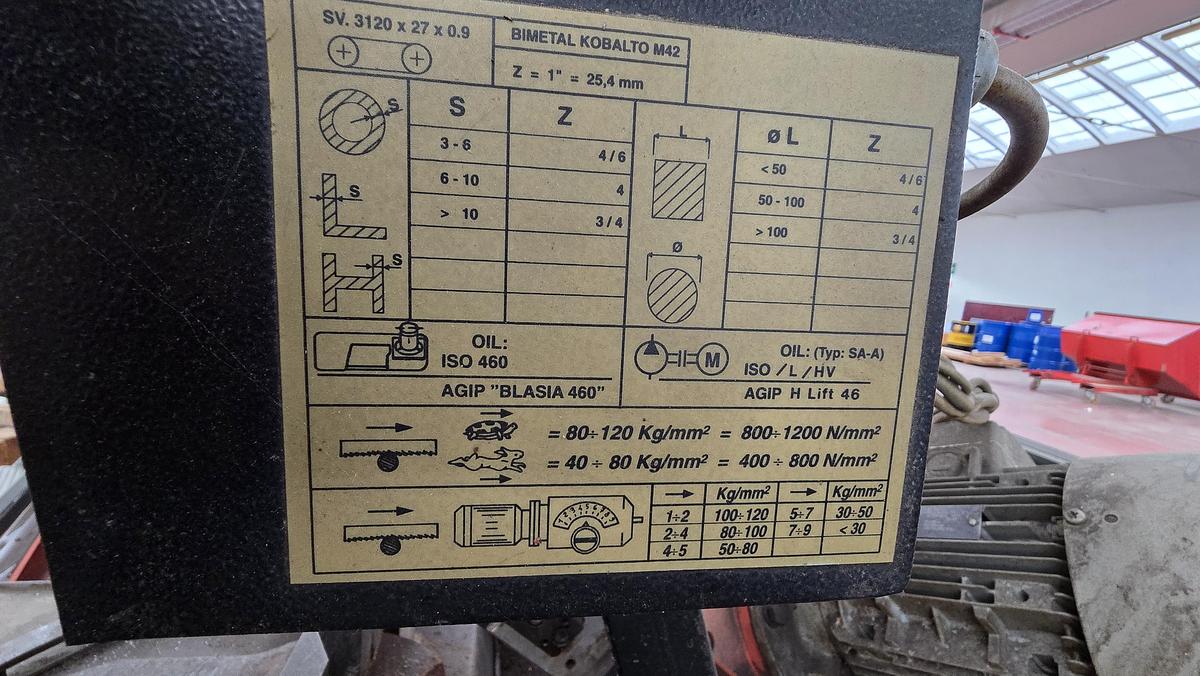 Usato 2003 Sega a nastro BIANCO 370 MAN - Band saw