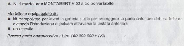 Usato Martello demolitore per Escavatore, MONTABERT V53 colpo variabile