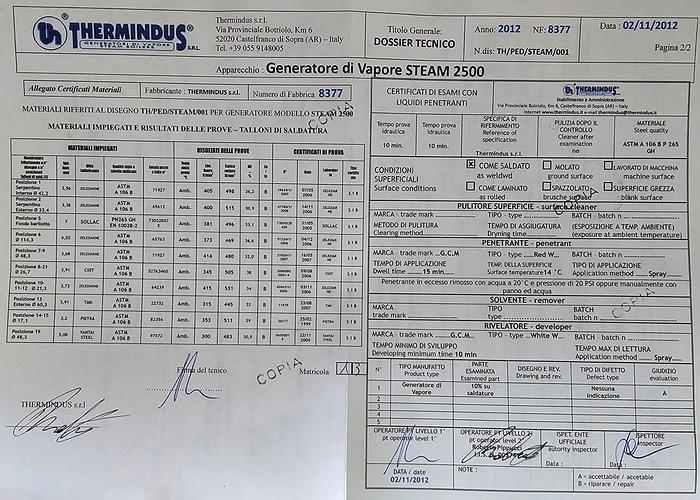 Usato 2013 Thermindus GV/Insieme 1850Kw