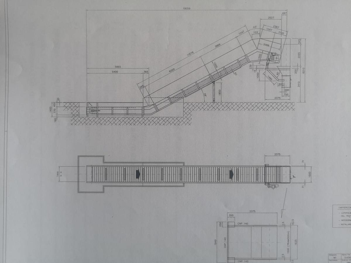 Ricondizionato 2008 Nastro trasportatore SACETI M. 14 - Conveyor belt