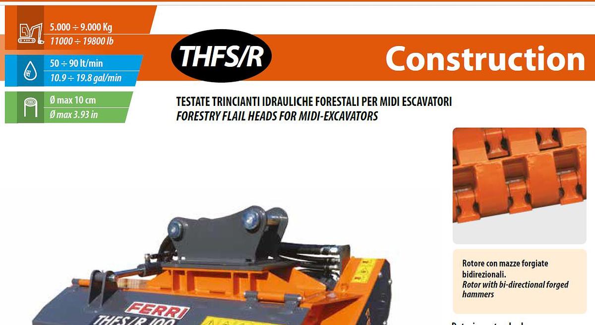 Usato 2021 Trincia per escavatore FERRI THFS/R80 - Excavator mulcher