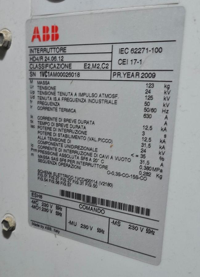 Usato 2009 Impianto trasformazione 2 x 630 Kva NEWTON NWR PN - Transformer electric room