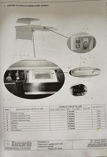 Usato 2007 Impianto confezionatrice Sottovuoto Saccardo Dublino 1300 e  Tunnel di Termo-retrazione TU 1300 - Vacuum packaging machine