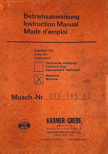 Usato 1983 KRAMER GREBE Beschick VSM 500