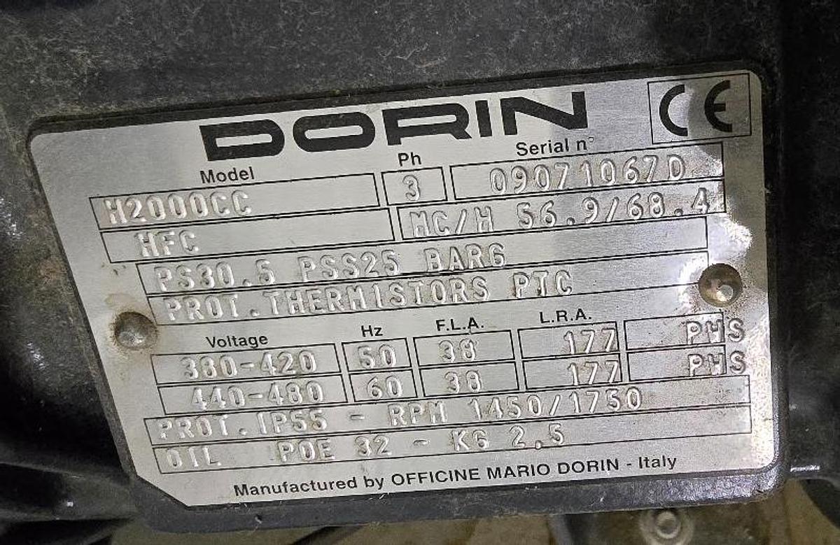 Usato 2009 Compressori per Refrigerazione DORIN H2000CC HFG - Refrigeration Compressors