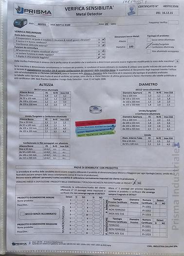 Usato 2016 PRISMA Metal Detector MDT 11