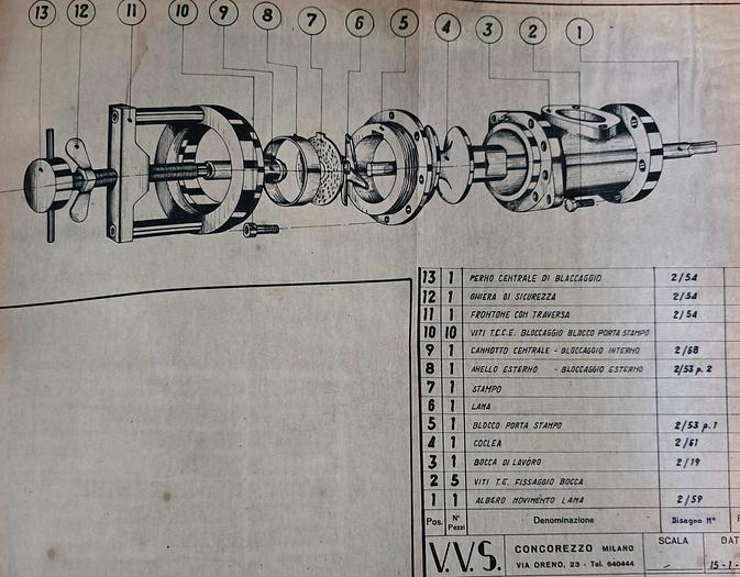 Usato 1992 Impianto Tritacarne VVS - Meat grinder system