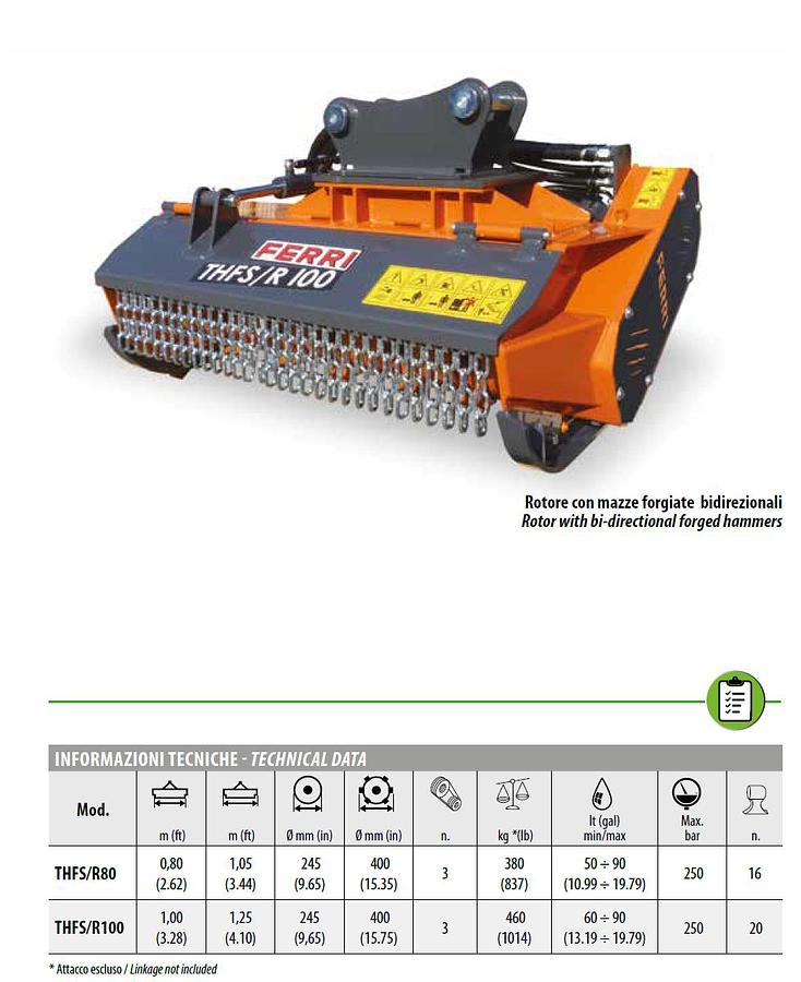 Usato 2021 Trincia per escavatore FERRI THFS/R80 - Excavator mulcher