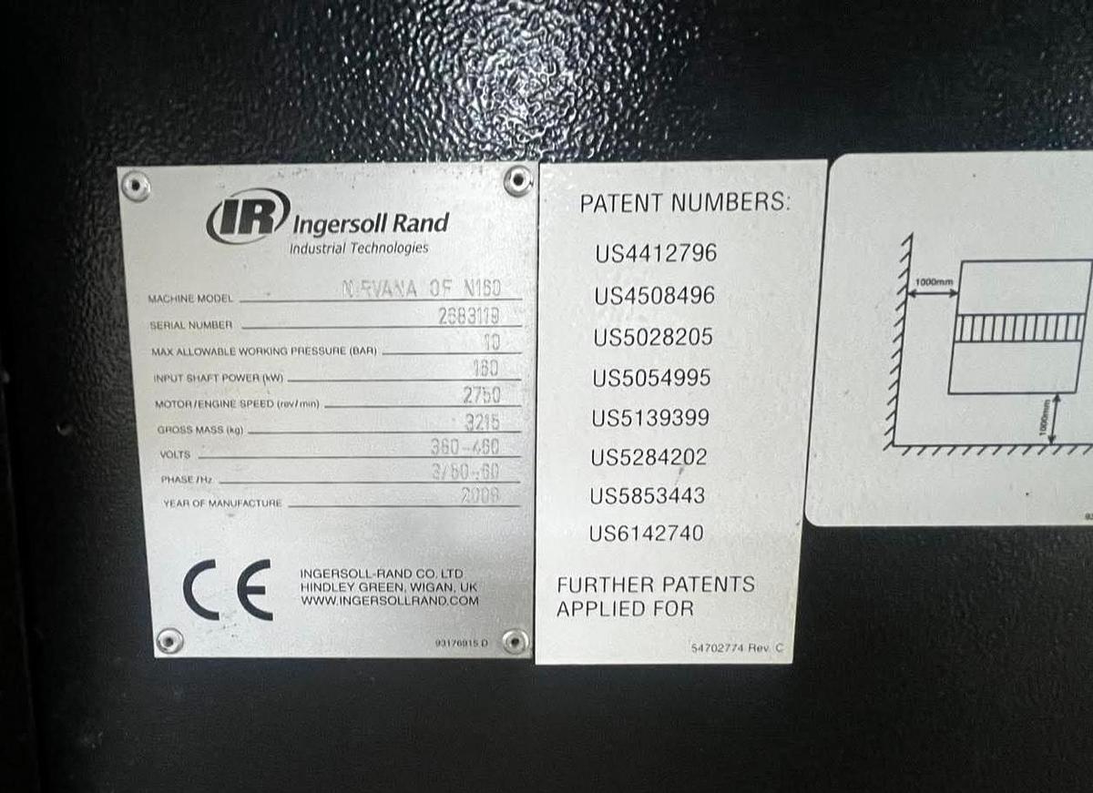 Usato 2010 Ingersoll Rand NIRVANA OF N160 - Compressor