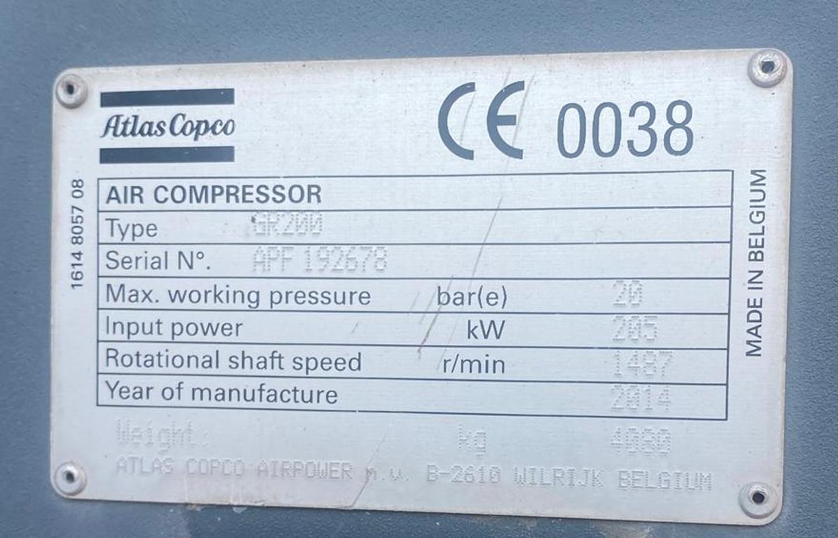 Usato 2014 Compressor Atlas-Copco GR200 - Rotary compressor