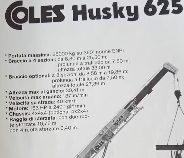 Usato 1981 Autogru COLES HUSKY 625 - Rough Terrain Crane