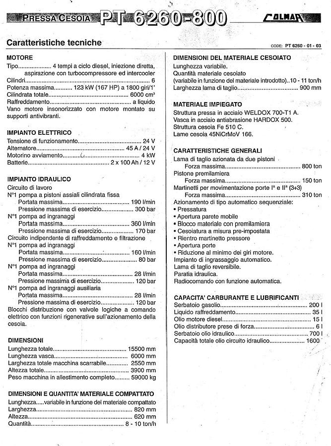 Usato 2003 COLMAR PT 6260-800