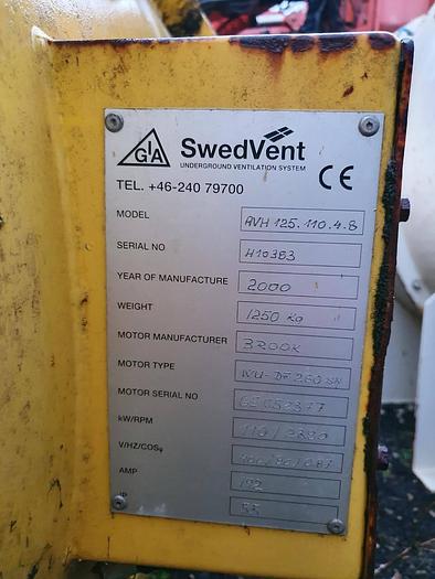 Usato 2000 Ventilatore assiale GIA SwedVent AVH 125.110.4.8
