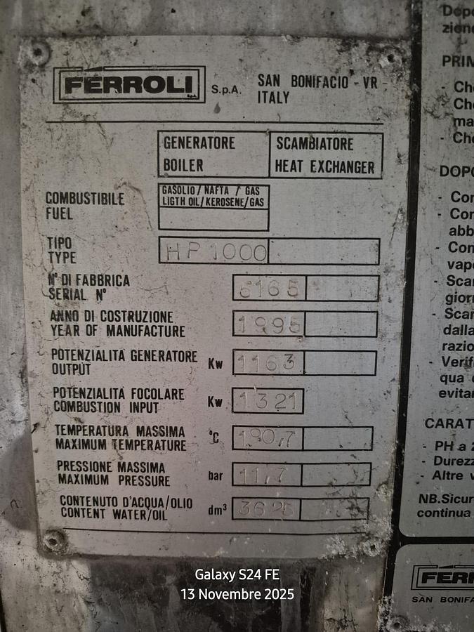 Usato 1995 FERROLI HP 1.000