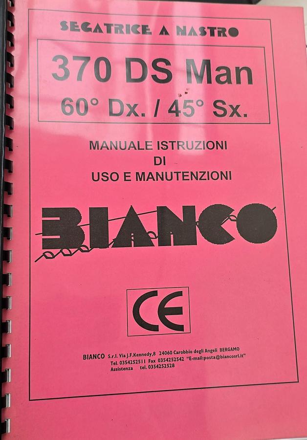 Usato 2003 Sega a nastro BIANCO 370 MAN - Band saw